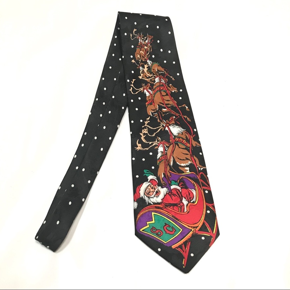 Addiction Vintage Santa Reindeer Tie